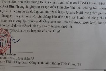 Cao tốc Đà Nẵng - Quảng Ngãi: Sau phản ánh của báo Người Đưa Tin, nhà thầu Giang Tô trình kế hoạch sửa 7 tuyến đường