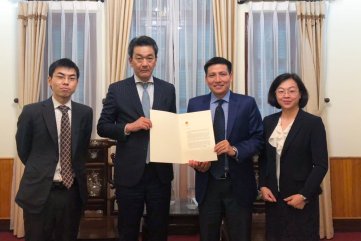 Trao công hàm chấp thuận cho phép mở Văn phòng Lãnh sự Nhật Bản tại Tp. Đà Nẵng