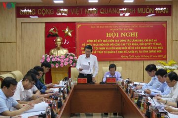 Ban chỉ đạo TƯ về phòng chống tham nhũng làm việc tại tỉnh Quảng Ngãi