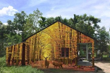 Làng bích họa 3D phát sáng độc đáo ở miền núi