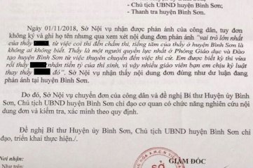 Lãnh đạo phòng GD huyện "rớt thành thủ khoa" bị tố nhận hối lộ