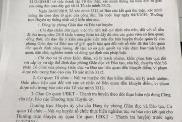 Xử lý kỷ luật theo đúng quy định, trả lại niềm tin cho giáo viên
